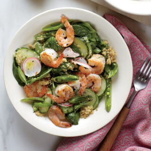 Spinach and Quinoa Salad with Shrimp