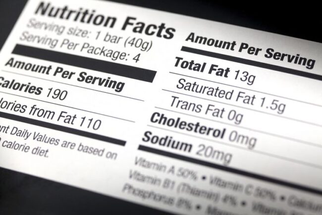 nutrition facts